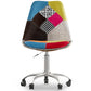 Chaise de Bureau Pivotante - Tissu Patchwork - Simona