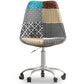 Chaise de Bureau Pivotante - Tissu Patchwork - Patty