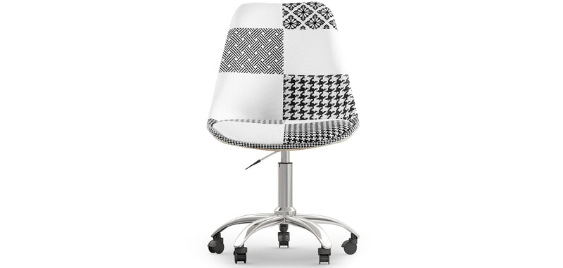 Chaise de Bureau Pivotante - Tissu Patchwork - Sam