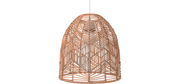 Hanging Lamp Boho Bali Style Natural Rattan -  Bu - gallery 2