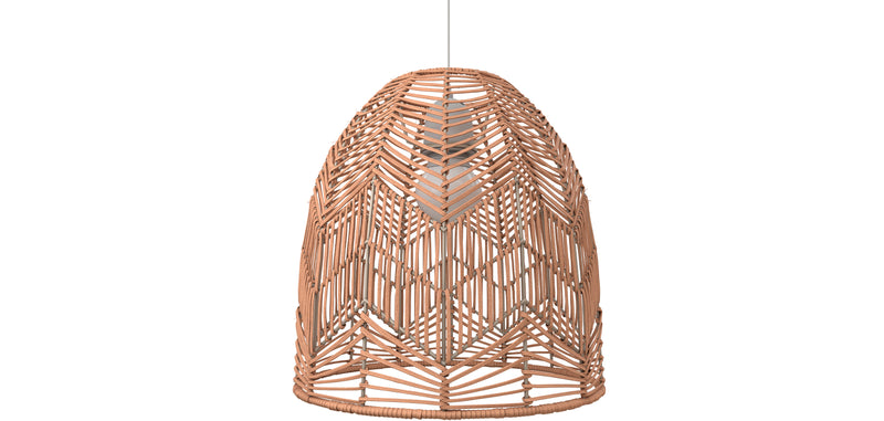 Hanging Lamp Boho Bali Style Natural Rattan -  Bu - gallery 2