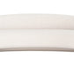 Canapé Courbé en bouclette fausse fourrure Tapissée - Boucles Blanches - 3/4 Places - Souta