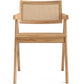 Chaise de salle à manger en rotin canné - avec accoudoirs - Kane