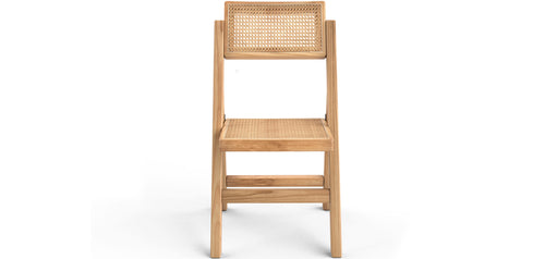 Chaise pliante en bois et rotin pour salle à manger - Umbra