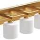 Candeeiro de parede dourado envelhecido - Aplique de 3 luzes - Violet