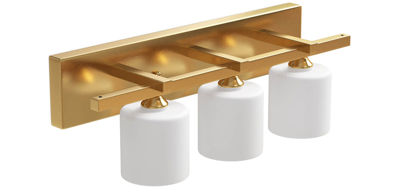 Candeeiro de parede dourado envelhecido - Aplique de 3 luzes - Violet