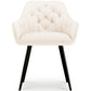 Chaise de salle à manger avec accoudoirs - Rembourrée en Bouclé Premium - Alene