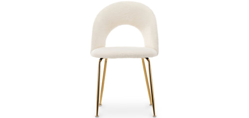 Chaise de salle à manger - Revêtue de tissu Bouclé - Amarna
