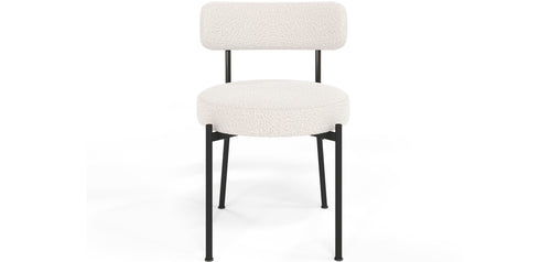 Chaise de salle à manger - Revêtue de tissu bouclé - Raga