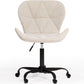 Chaise de bureau avec roulettes - Chaise pivotante de bureau - Rembourrée en tissu bouclé - Structure noire Wito