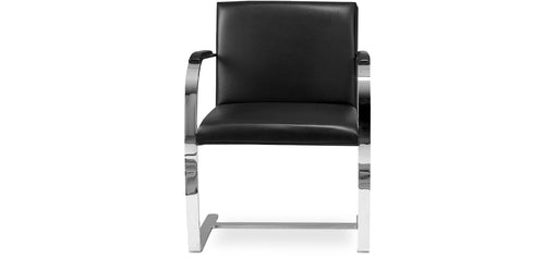 Chaise de bureau avec accoudoirs - Chaise de bureau tapissée en simili cuir - Brama