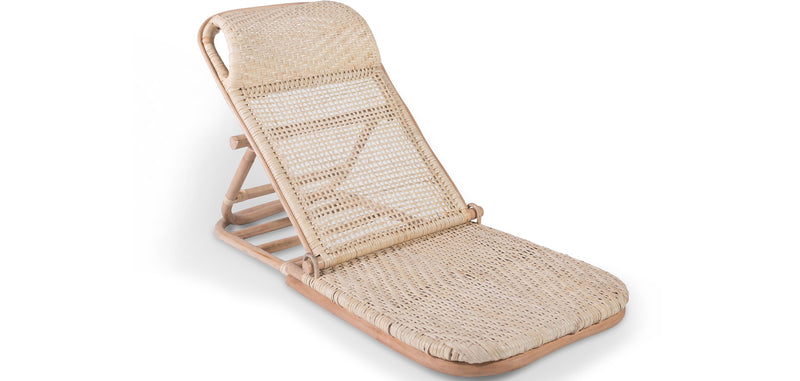 Sun Lounger Natural Rattan – Reclinable for Garden, Terrace & Beach – Chenai - gallery 1