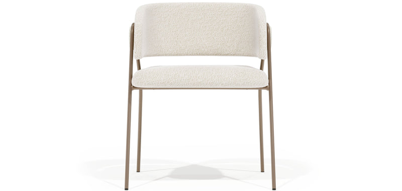 Dining chair - Upholstered in Bouclé Fabric - Charke - gallery 2