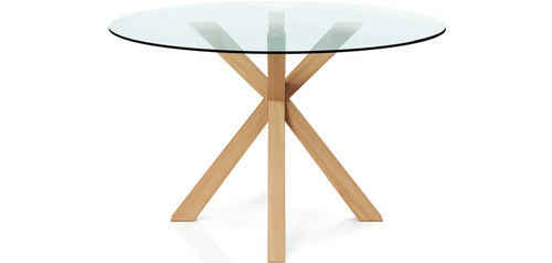 Round Dining Table - 120CM - Glass - Tauwa - gallery 1