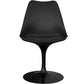 Chaise de salle à manger - Chaise pivotante noire - Tulip