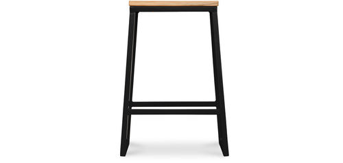 Industrial Design Bar Stool - Wood and Metal - 60cm - Big Boy
