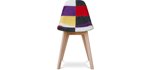 Krzesło do jadalni - tapicerka patchwork - Tessa