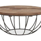 Table basse ronde - Design industriel - Bois et métal - Els