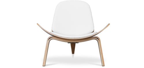 Fauteuil design - Fauteuil scandinave - Revêtu de cuir - Lucy
