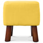 Square stool - Upholstered with linen - Wood - Nor