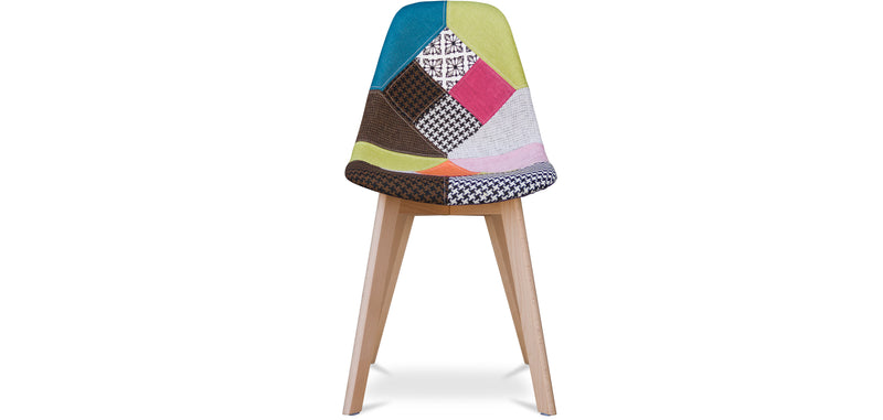 Cadeira de jantar Denisse de estilo escandinavo, design premium - Patchwork Simona