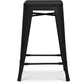 Industrial design bar stool - matte steel - 60cm - Stylix