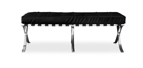Banc - Repose-pieds tapissé en cuir - Town