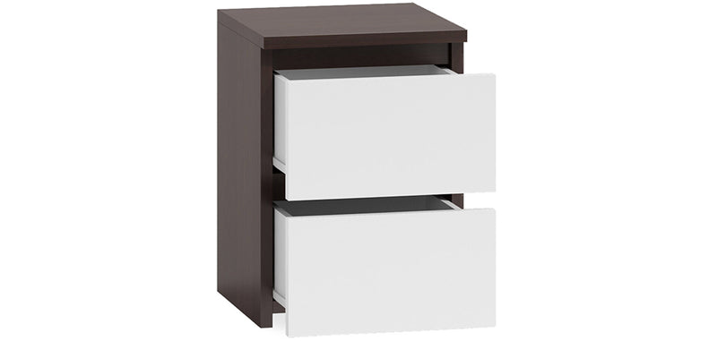 Mesa de cabeceira Njal com 2 gavetas - Madeira