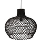 Lustre de plafond en rotin noir - Suspension de style Boho Bali - Cham