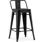 Bar stool with industrial design backrest - 60cm - Stylix