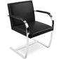 Chaise de bureau avec accoudoirs - Chaise de bureau tapissée en simili cuir - Brama