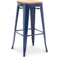 Bar stool - Industrial design - Wood and steel - 76cm - New edition - Stylix