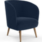 Fotel designerski - Obity aksamitem - Krenda