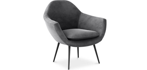 Fauteuil met armleuningen - Bekleed met fluweel - Eila