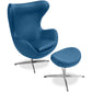 Fauteuil Design Oeuf avec Repose-Pieds - Revêtement en Similicuir - Brave