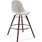 Velvet Bar Stool - Scandinavian Design and Dark Wood Legs - Skögur