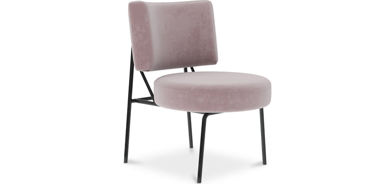 Fauteuil tapissé en velours - Jerna