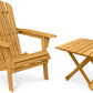 Outdoor Armchair and Outdoor and Garden Table Set - Wood - Alana