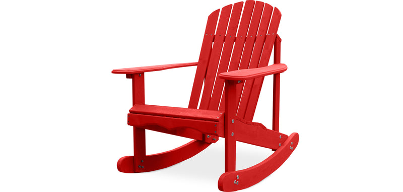 Chaise d'extérieur avec accoudoirs - Chaise de jardin - Adirondack - Rocking Chair en bois - Adirondack