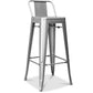 Bar stool with backrest - Industrial design - 76cm - New edition - Stylix