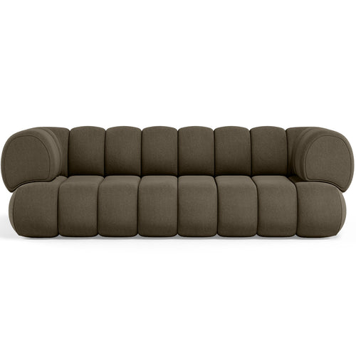 Velvet Upholstered Sofa - Modern Style - 2/3 Seater - Curved Teddy