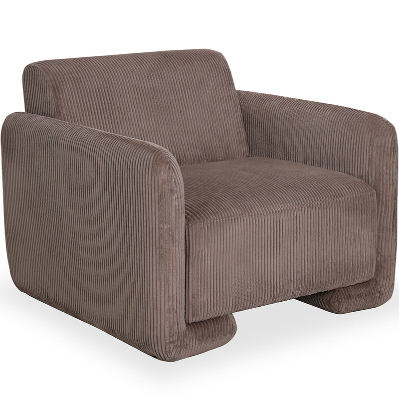 Armchair Upholstered In Velvet Corduroy – Modern Design - November