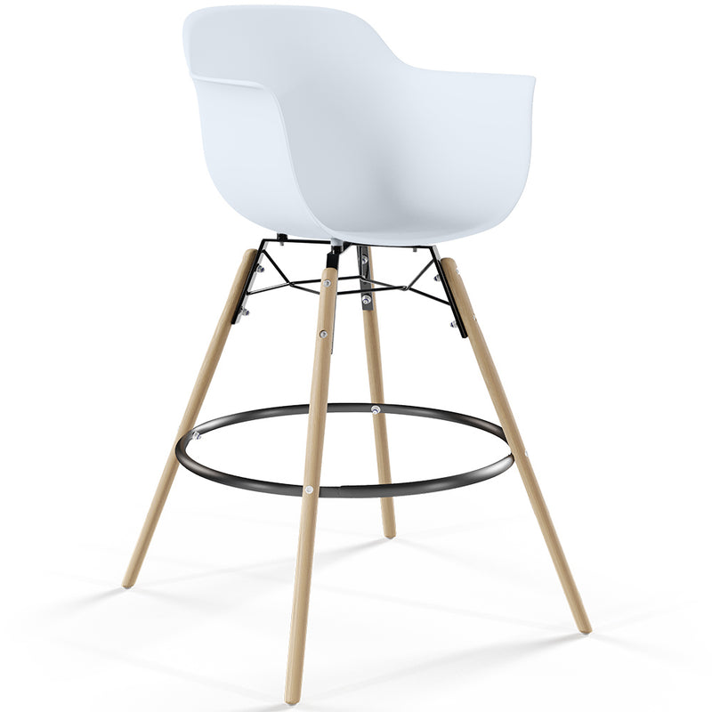 Bar Stool - Scandinavian Design - Wooden Legs - Nordika