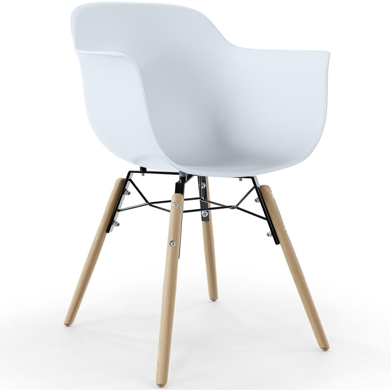 Dining Chair - Scandinavian Design - Wooden Legs - Pack of 2 - Nordika