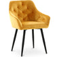 Dining chair with armrests - upholstered in velvet - Alene