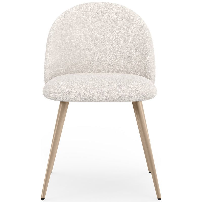 Dining Chair - Upholstered in Bouclé Fabric - Scandinavian Design - Evelyne