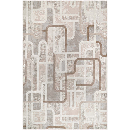 Groot vloerkleed met eigentijds modern design - Beige (290x200 cm) - Ornate