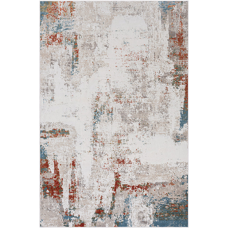 Eigentijds abstract tapijt 290x200 cm - Embla-polyester-katoenen vloerkleed, duurzaam en gemakkelijk te reinigen