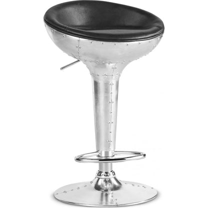 Tabouret rond en métal - style aviateur - 90 cm - Aviator
