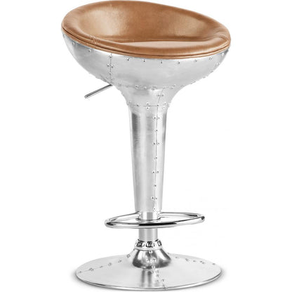 Round metal stool - aviator style - 90 cm - Aviator